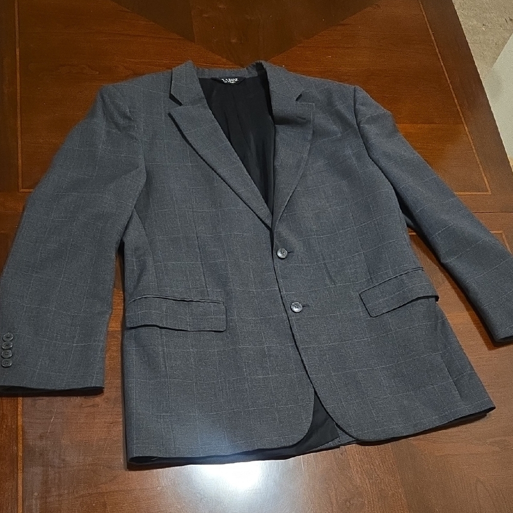 Jos. A. Bank Charcoal Gray Windowpane Suit
